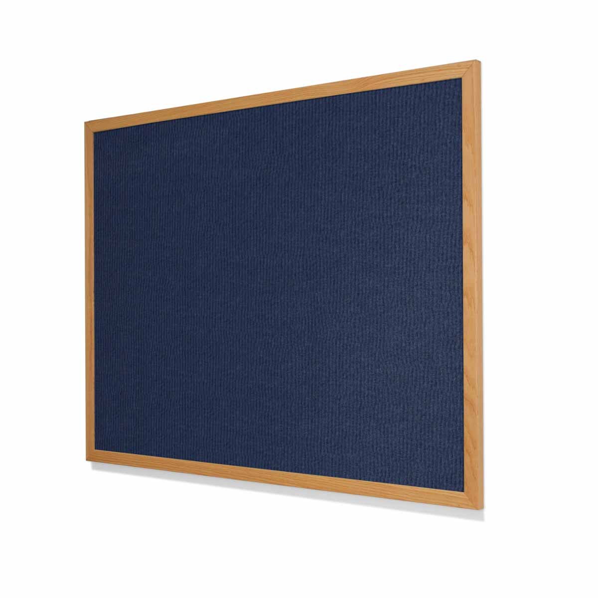 Nebula Ribbed VELCRO® Compatible Cork Board with Narrow Red Oak Frame